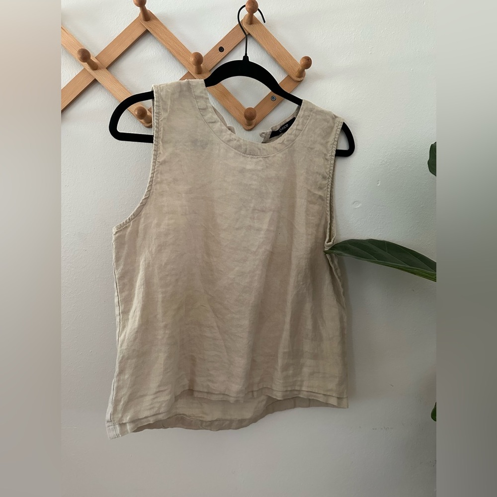 100% linen tank top